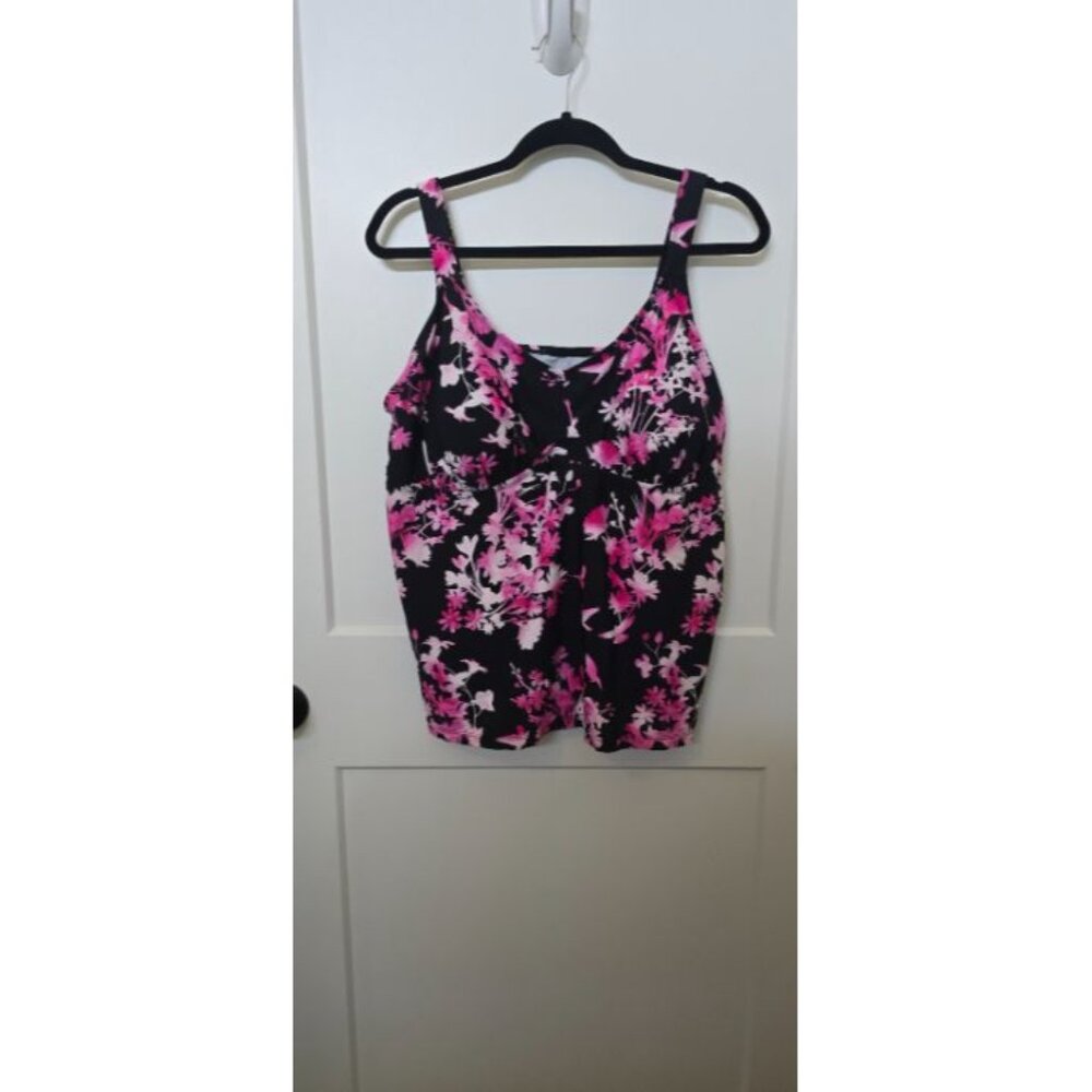 Swimsuits 4 all Pink Floral Print Tankini Swimsuit Sz 22W Danify Boyshorts Sz 56